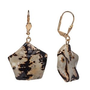 Jasper Star Wavy Drop Earrings